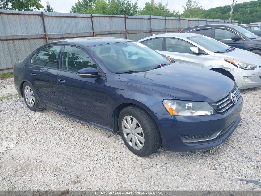 2012 VOLKSWAGEN PASSAT 2.5L S