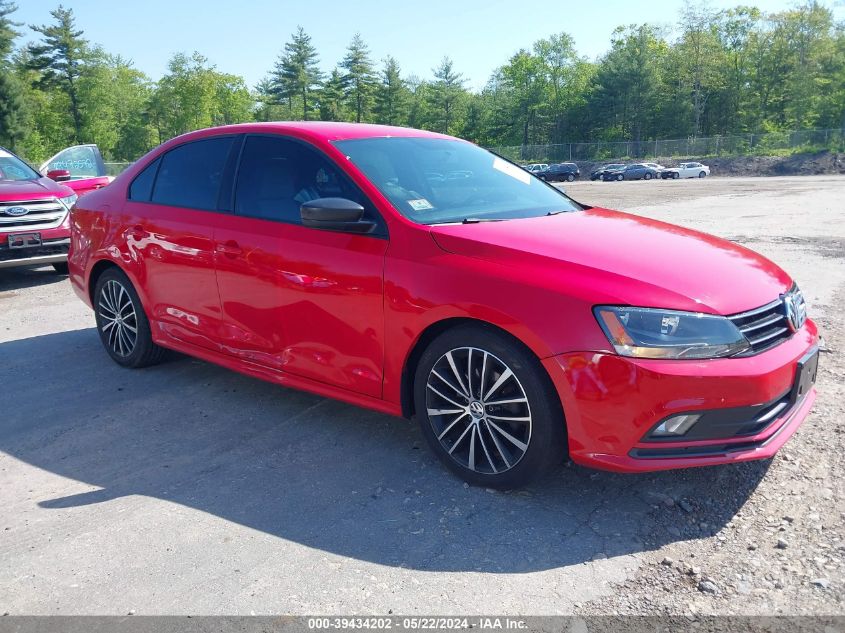 2016 VOLKSWAGEN JETTA 1.8T SPORT