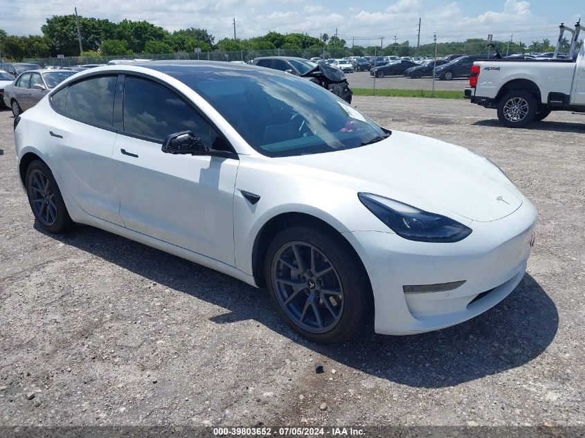 2022 TESLA MODEL 3 REAR-WHEEL DRIVE