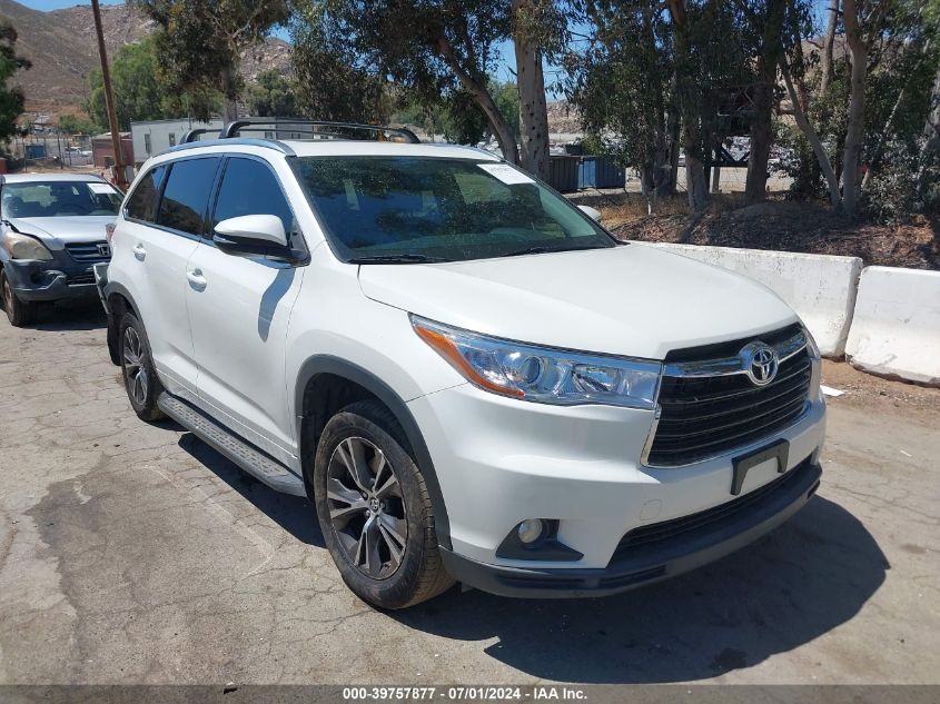 2016 TOYOTA HIGHLANDER XLE V6