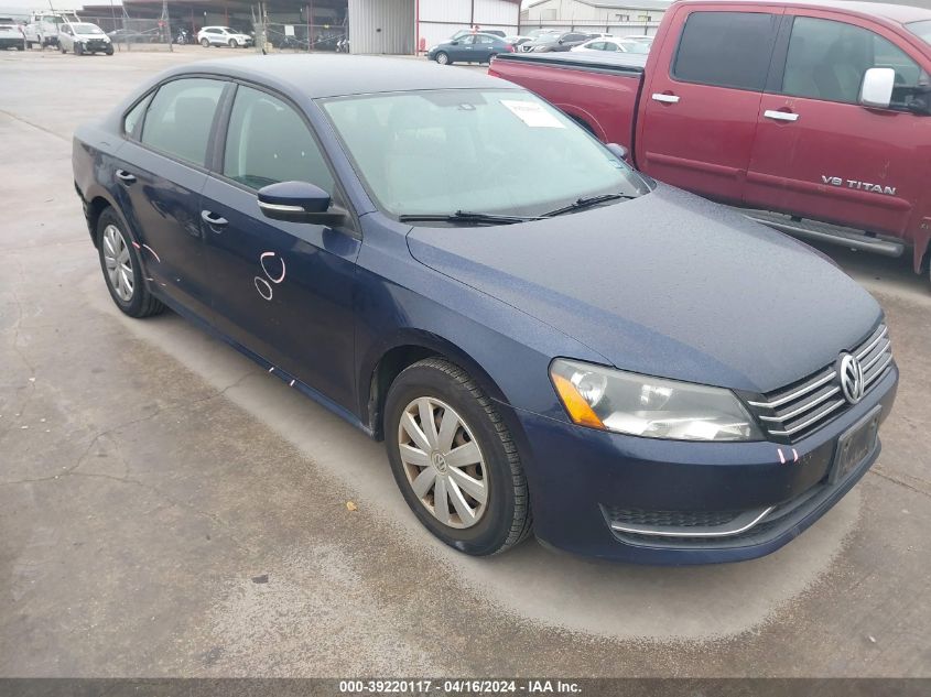 2013 VOLKSWAGEN PASSAT 2.5L S