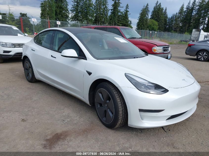 2021 TESLA MODEL 3 STANDARD RANGE PLUS REAR-WHEEL DRIVE