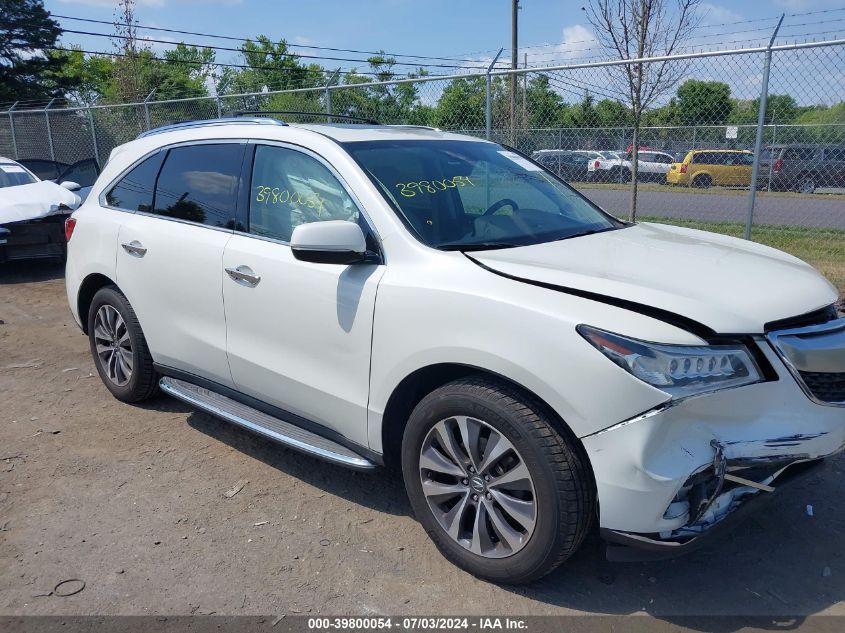 2016 ACURA MDX TECHNOLOGY   ACURAWATCH PLUS PACKAGES/TECHNOLOGY PACKAGE