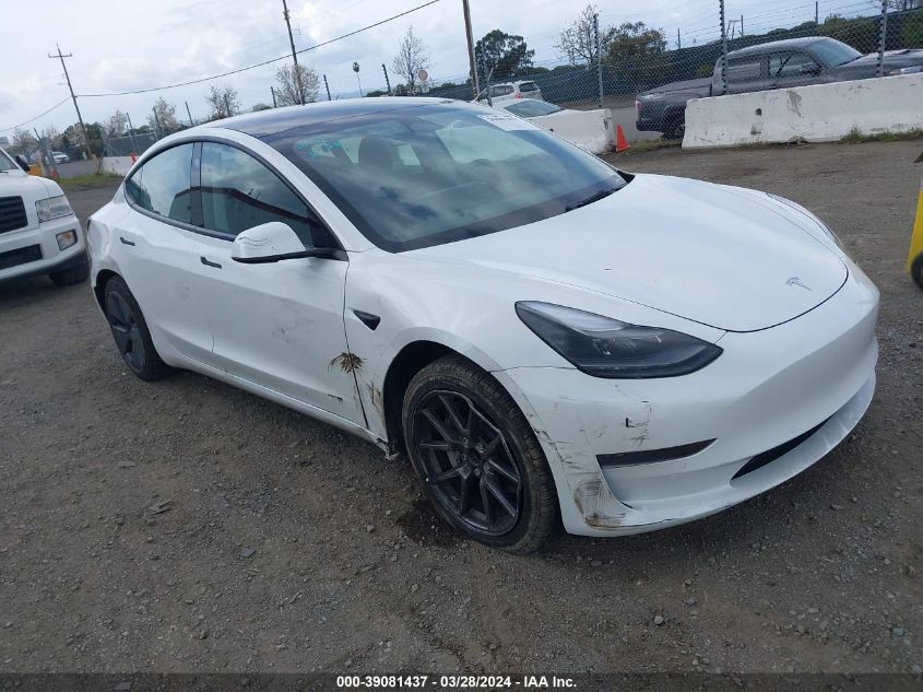 2022 TESLA MODEL 3 REAR-WHEEL DRIVE