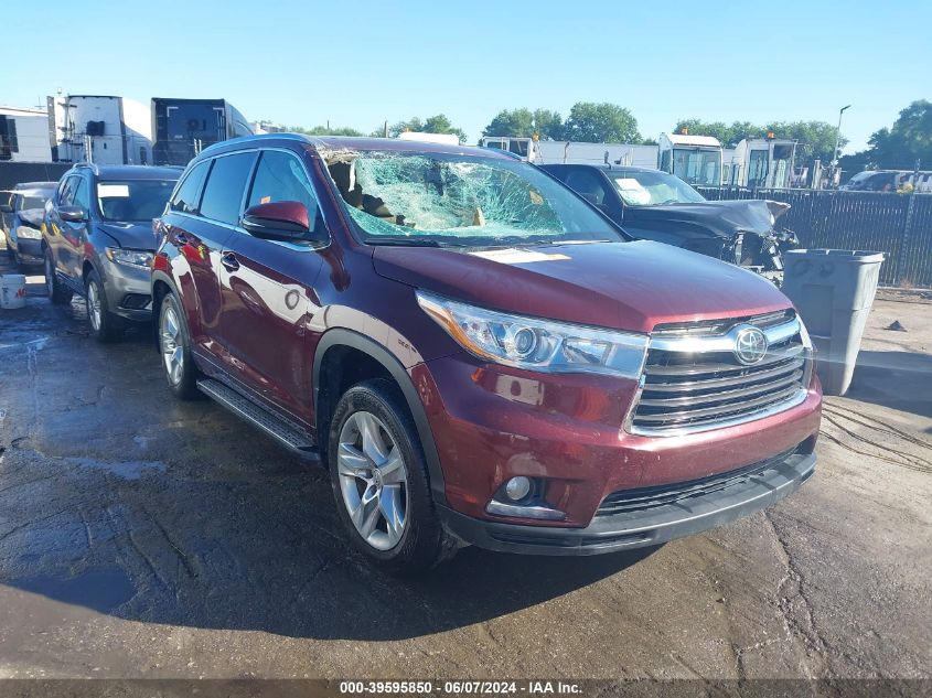 2014 TOYOTA HIGHLANDER LIMITED PLATINUM V6