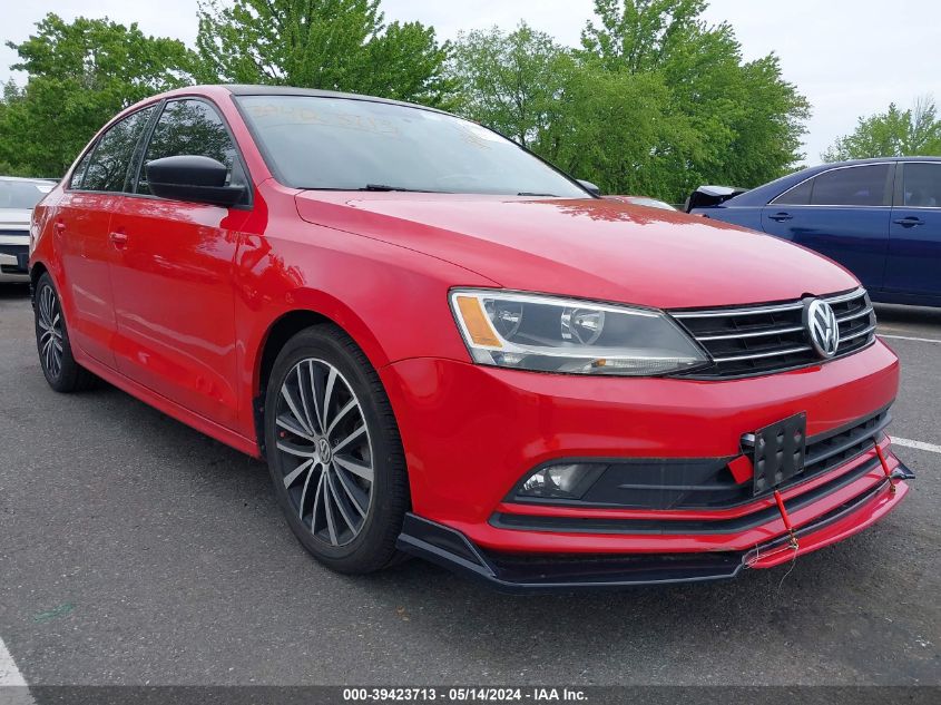 2016 VOLKSWAGEN JETTA 1.8T SPORT