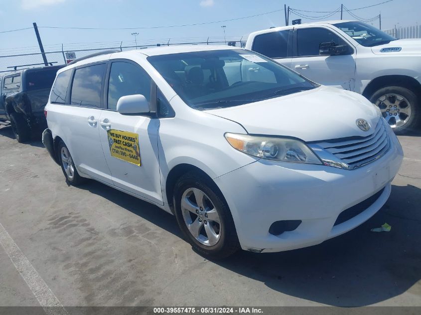 2015 TOYOTA SIENNA LE 8 PASSENGER