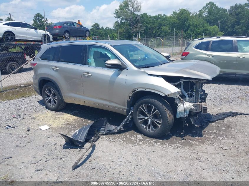 2016 TOYOTA HIGHLANDER XLE V6