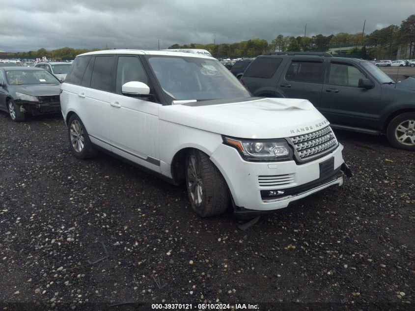 2016 LAND ROVER RANGE ROVER 3.0L V6 SUPERCHARGED HSE