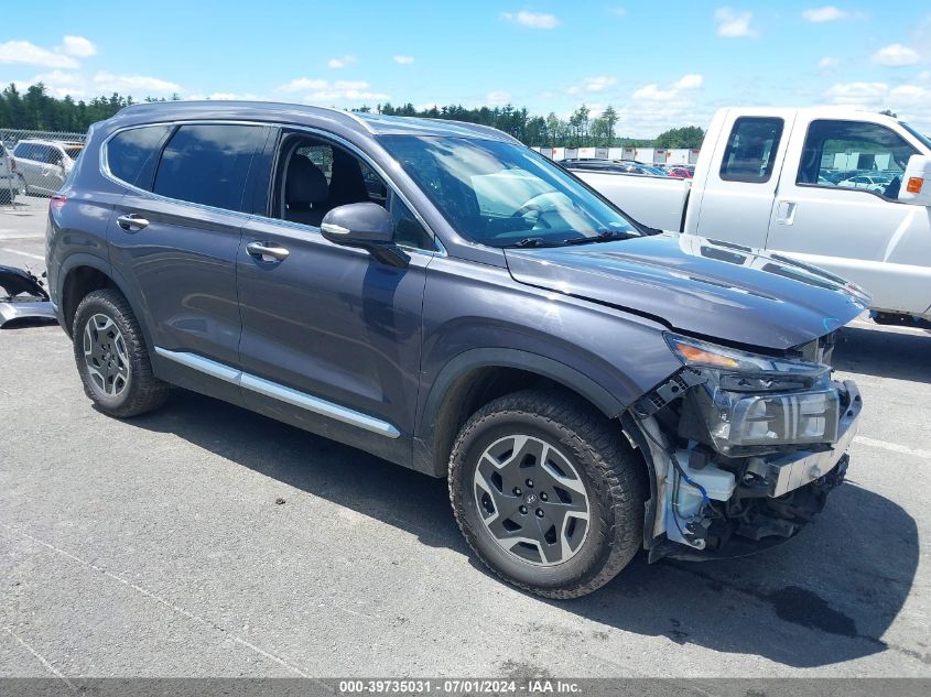 2022 HYUNDAI SANTA FE HYBRID BLUE