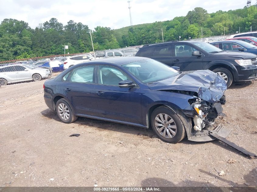 2013 VOLKSWAGEN PASSAT 2.5L S