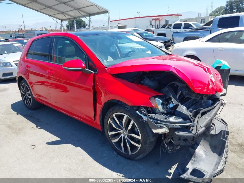 2016 VOLKSWAGEN GOLF TSI SE 4-DOOR