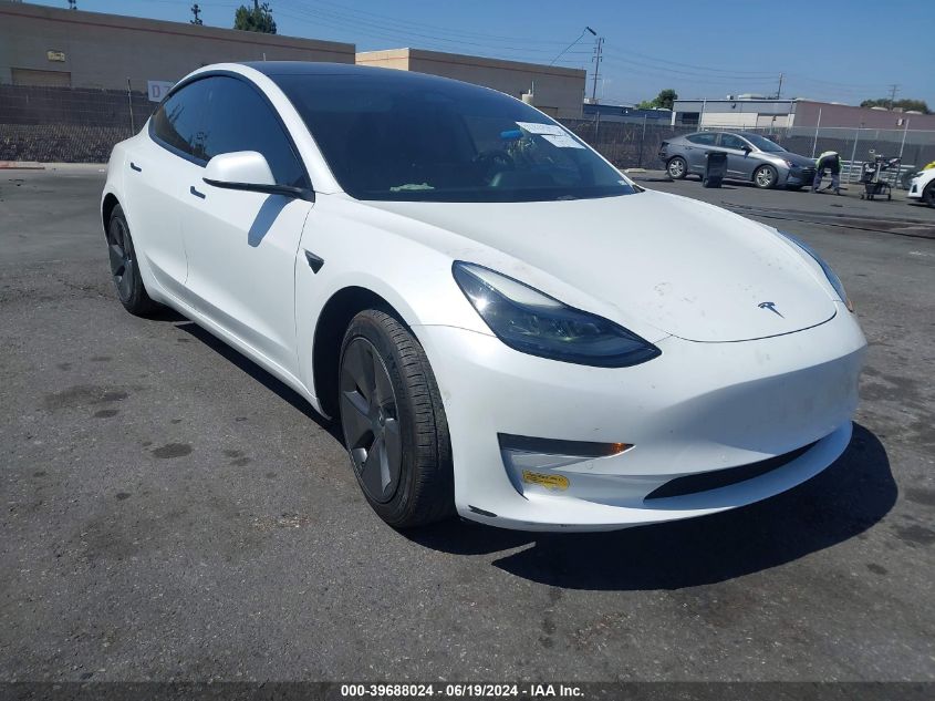 2021 TESLA MODEL 3 STANDARD RANGE PLUS REAR-WHEEL DRIVE