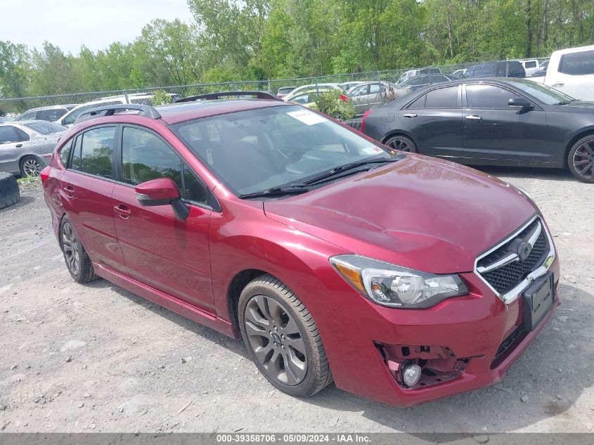 2016 SUBARU IMPREZA 2.0I SPORT PREMIUM