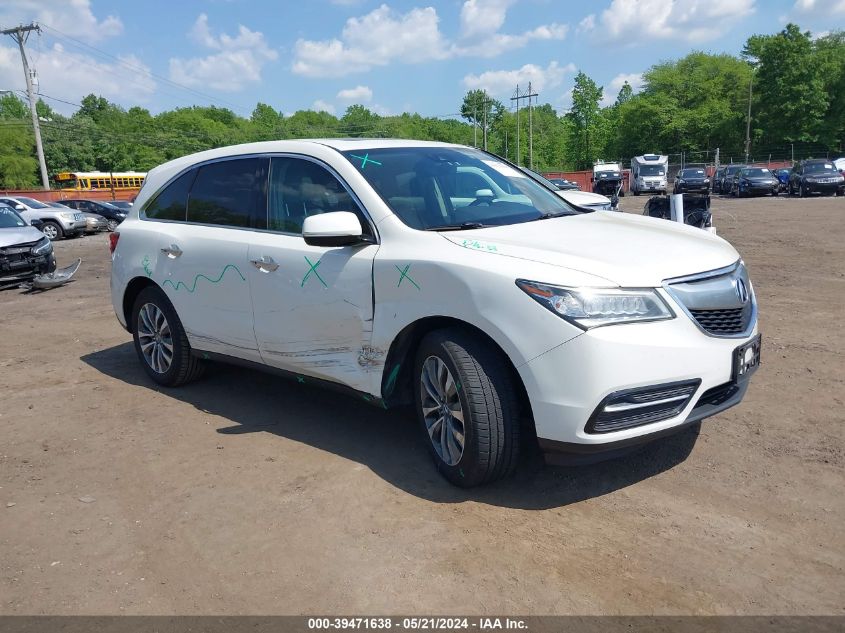 2016 ACURA MDX TECHNOLOGY   ACURAWATCH PLUS PACKAGES/TECHNOLOGY PACKAGE