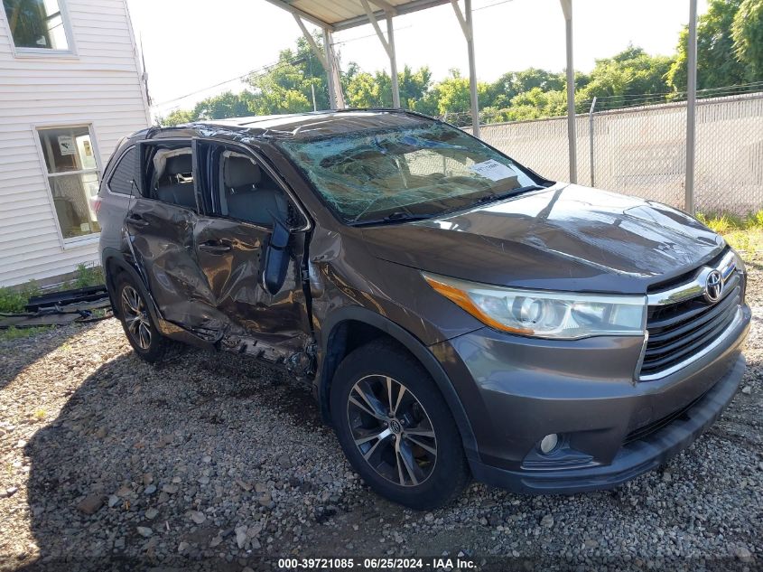 2016 TOYOTA HIGHLANDER XLE V6