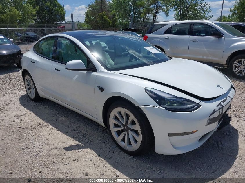 2022 TESLA MODEL 3 REAR-WHEEL DRIVE