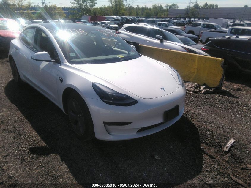 2022 TESLA MODEL 3 REAR-WHEEL DRIVE