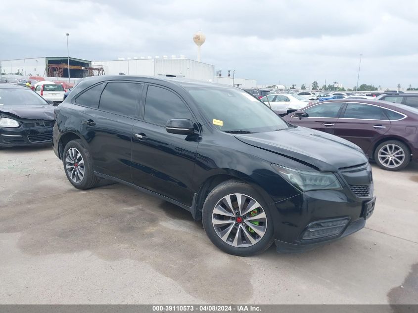 2016 ACURA MDX TECHNOLOGY   ACURAWATCH PLUS PACKAGES/TECHNOLOGY PACKAGE