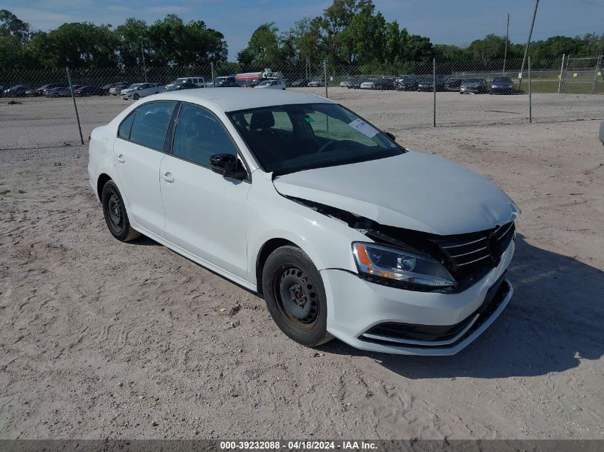 2015 VOLKSWAGEN JETTA 2.0L S