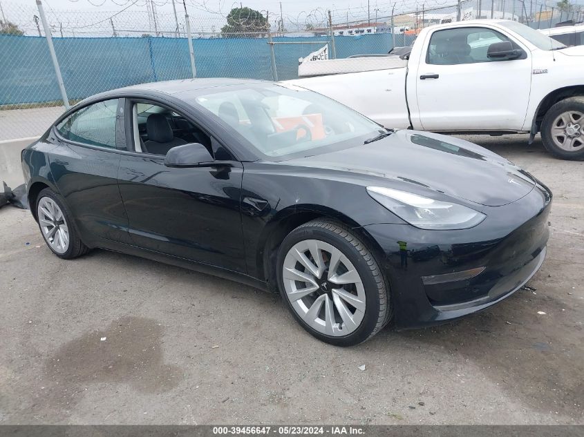 2022 TESLA MODEL 3 REAR-WHEEL DRIVE