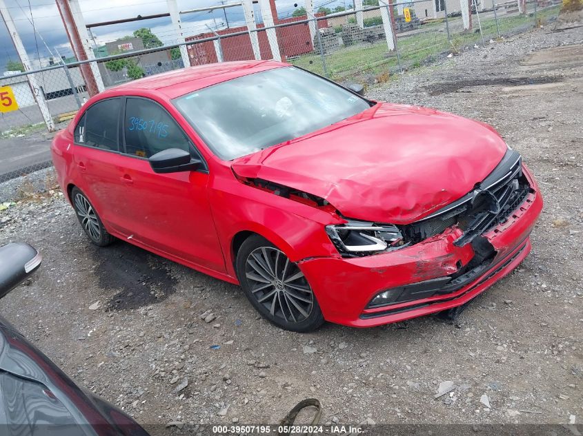 2016 VOLKSWAGEN JETTA 1.8T SPORT