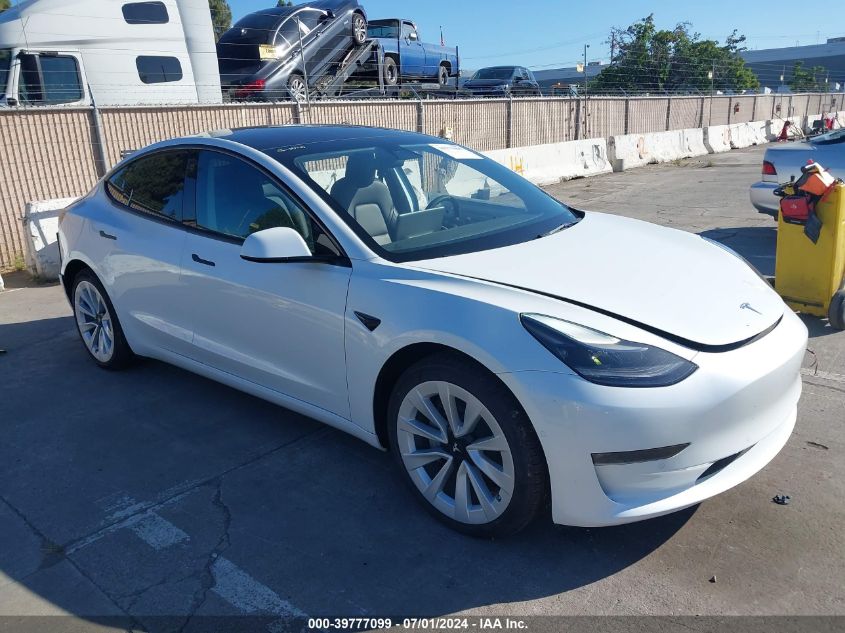 2022 TESLA MODEL 3 LONG RANGE DUAL MOTOR ALL-WHEEL DRIVE