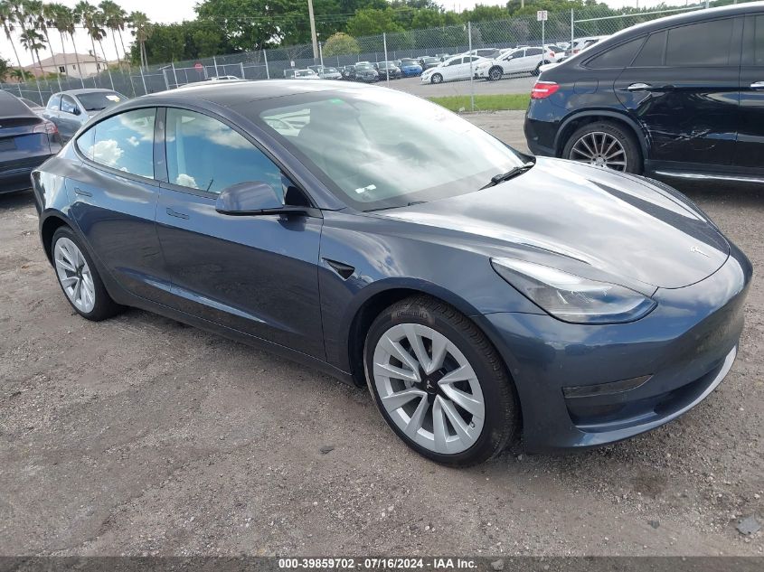 2022 TESLA MODEL 3