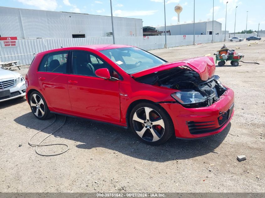 2015 VOLKSWAGEN GOLF GTI 2.0T S 4-DOOR