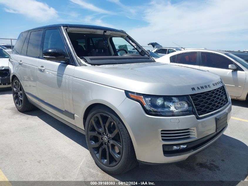 2017 LAND ROVER RANGE ROVER 3.0L V6 SUPERCHARGED HSE