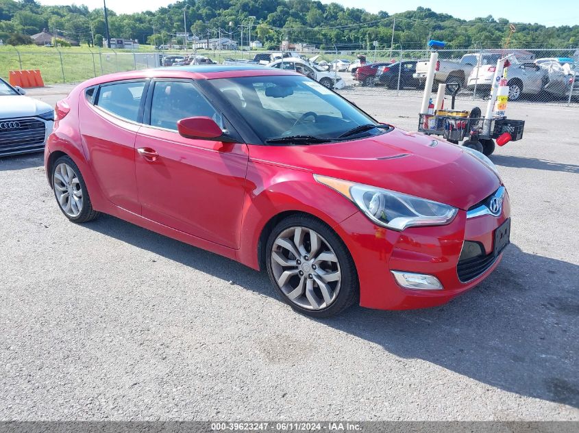 2012 HYUNDAI VELOSTER BASE W/RED/BLACK