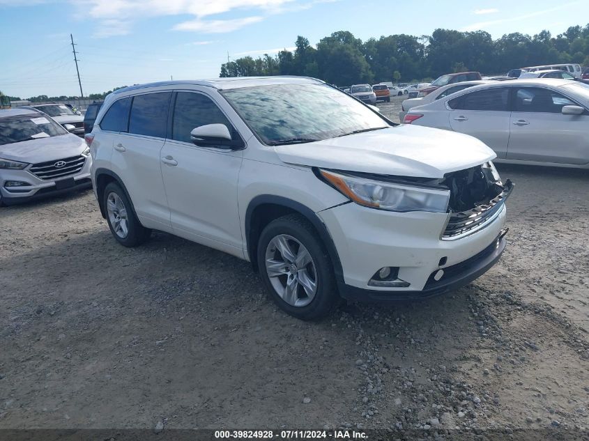 2014 TOYOTA HIGHLANDER LIMITED PLATINUM V6