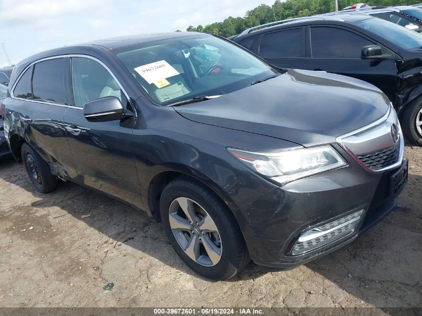 2016 ACURA MDX ACURAWATCH PLUS PACKAGE