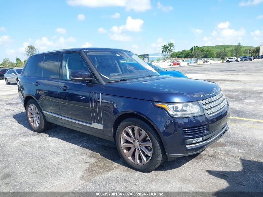 2015 LAND ROVER RANGE ROVER 3.0L V6 SUPERCHARGED HSE