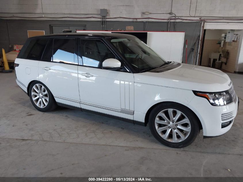 2015 LAND ROVER RANGE ROVER 3.0L V6 SUPERCHARGED HSE