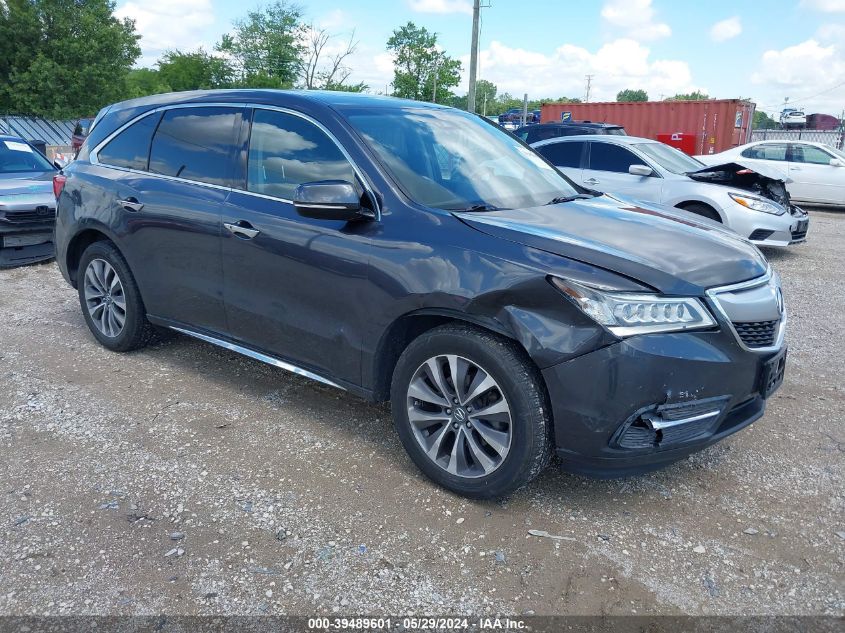 2016 ACURA MDX TECHNOLOGY   ACURAWATCH PLUS PACKAGES/TECHNOLOGY PACKAGE