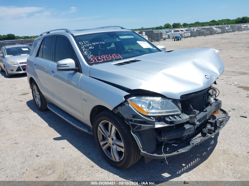 2012 MERCEDES-BENZ ML 350 4MATIC