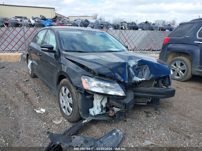 2013 VOLKSWAGEN PASSAT 2.5L S