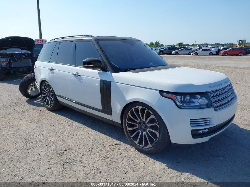 2016 LAND ROVER RANGE ROVER 3.0L V6 SUPERCHARGED HSE