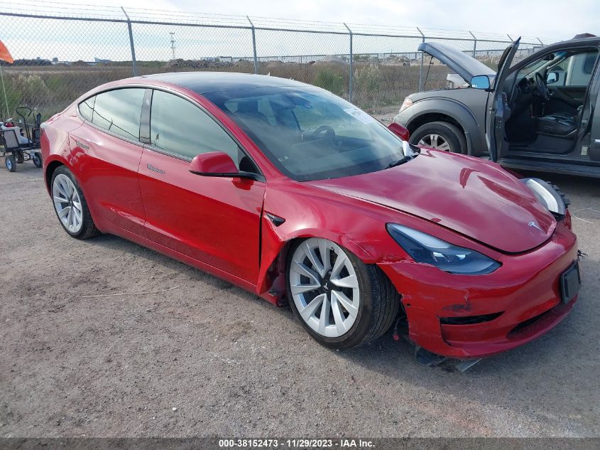 2022 TESLA MODEL 3 REAR-WHEEL DRIVE