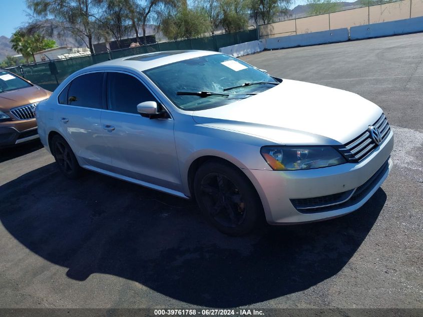 2013 VOLKSWAGEN PASSAT 2.5L SE