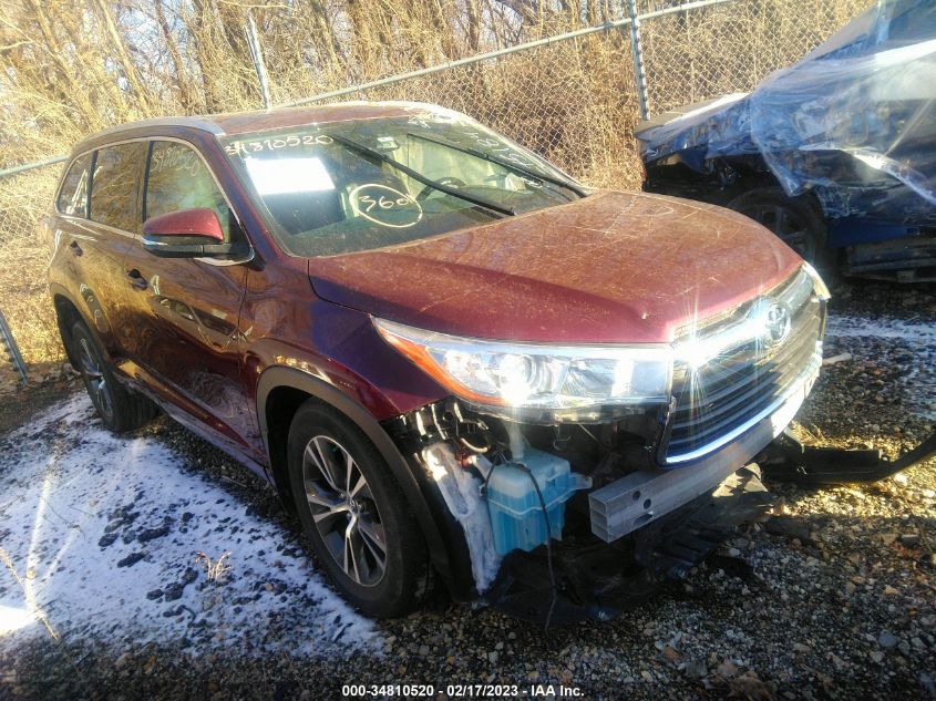 2016 TOYOTA HIGHLANDER XLE V6