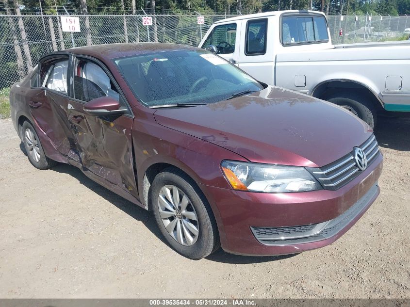 2012 VOLKSWAGEN PASSAT 2.5L S