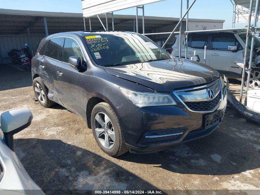 2016 ACURA MDX ACURAWATCH PLUS PACKAGE