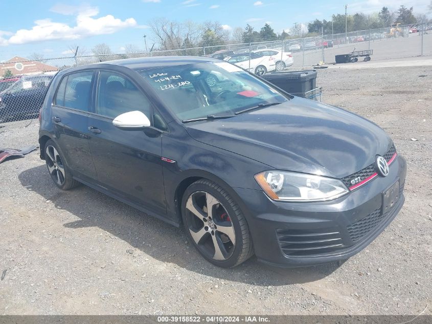 2017 VOLKSWAGEN GOLF GTI AUTOBAHN 4-DOOR/S 4-DOOR/SE 4-DOOR/SPORT 4-DOOR