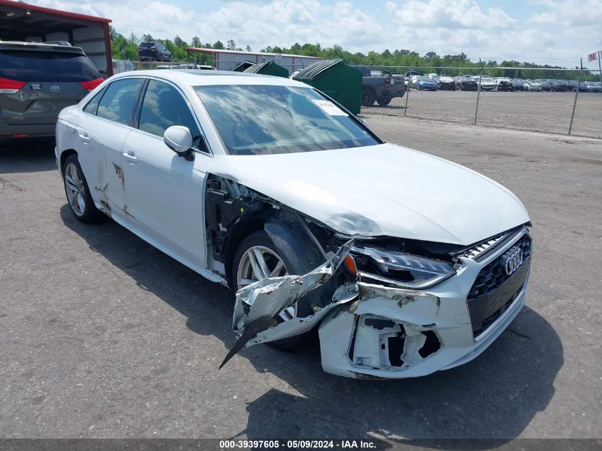 2022 AUDI A4 PREMIUM PLUS 45 TFSI S LINE QUATTRO S TRONIC