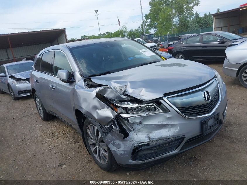 2016 ACURA MDX TECHNOLOGY   ACURAWATCH PLUS PACKAGES/TECHNOLOGY PACKAGE