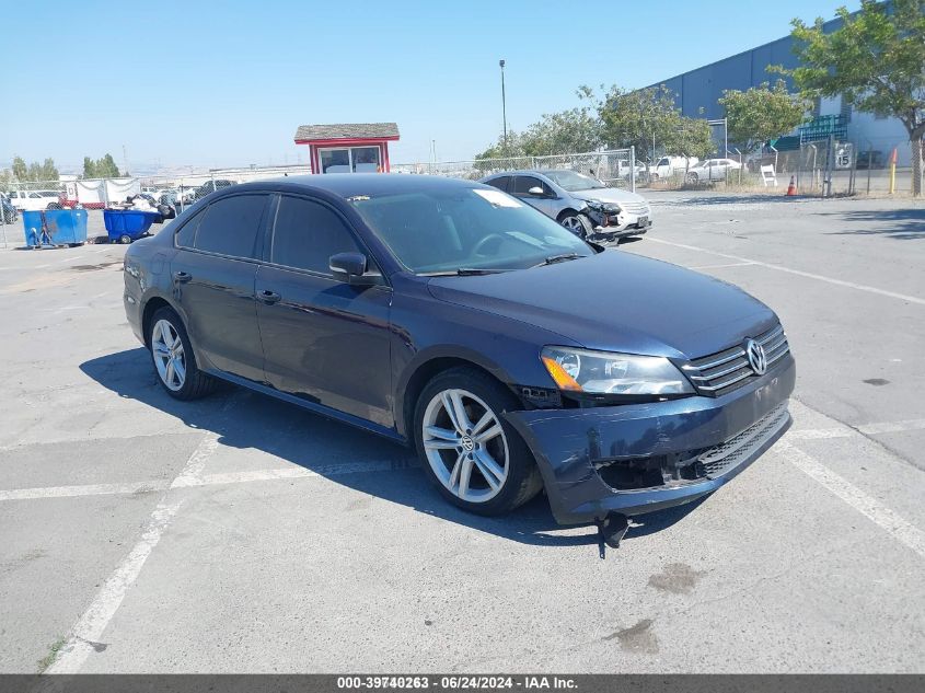 2013 VOLKSWAGEN PASSAT 2.5L S