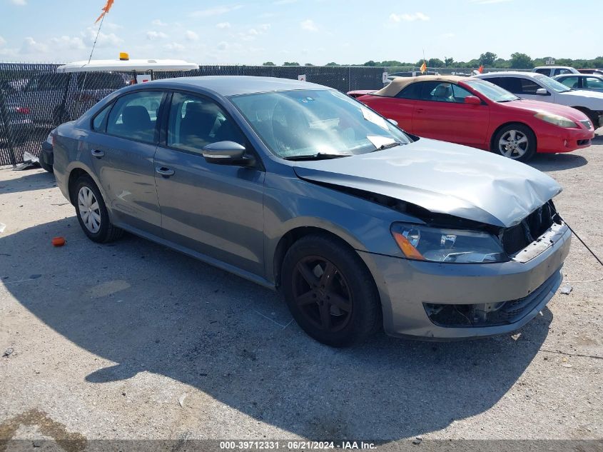 2013 VOLKSWAGEN PASSAT 2.5L S