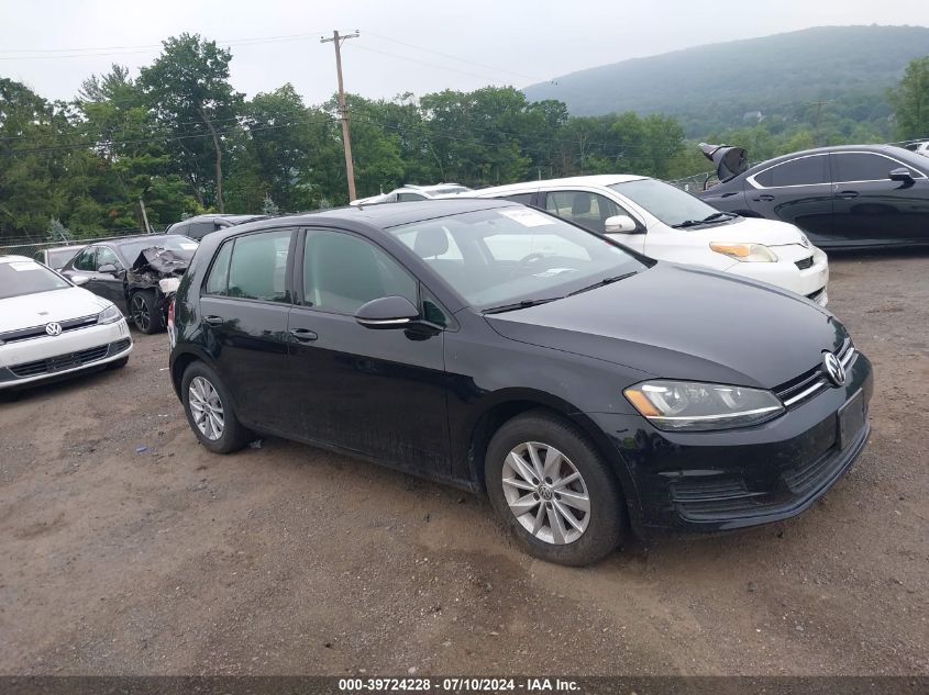 2015 VOLKSWAGEN GOLF TSI S 4-DOOR